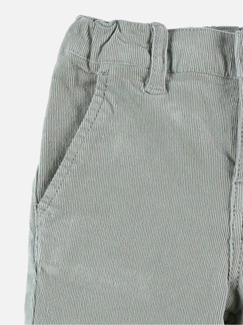 Pantalon velours côtelé fin  sauge   Noukie's   Bleu
