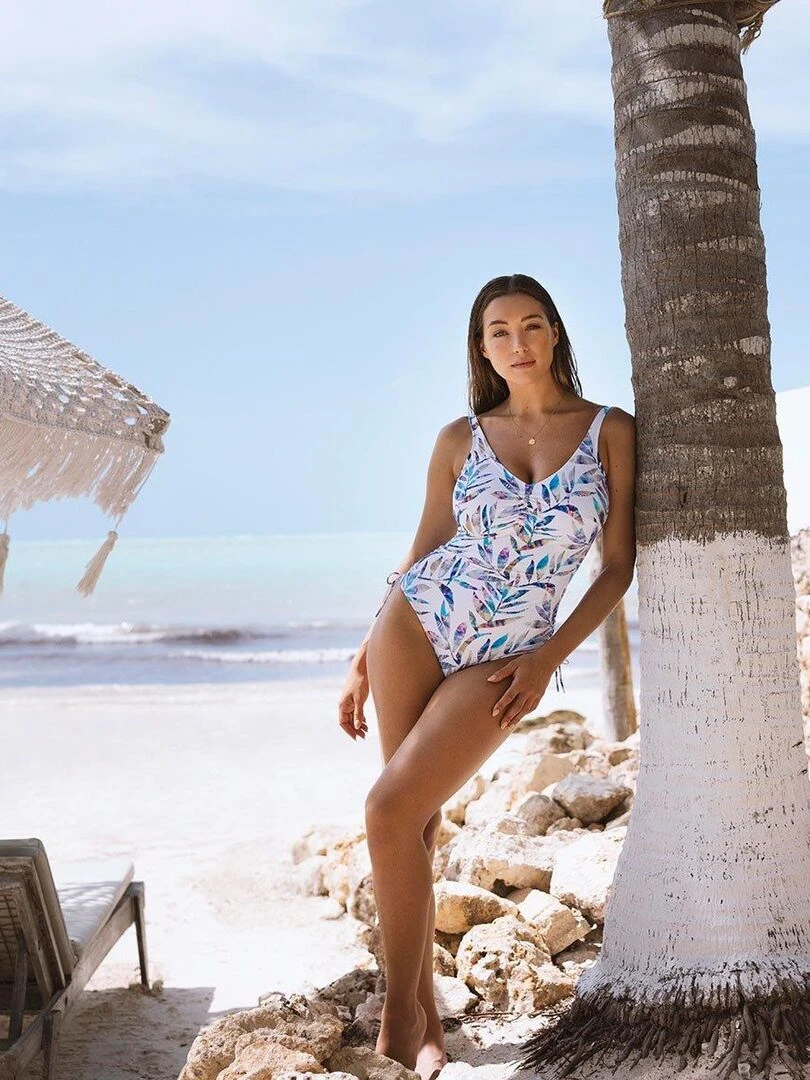 Maillot une pièce avec armatures Calypso harbour   Blanc