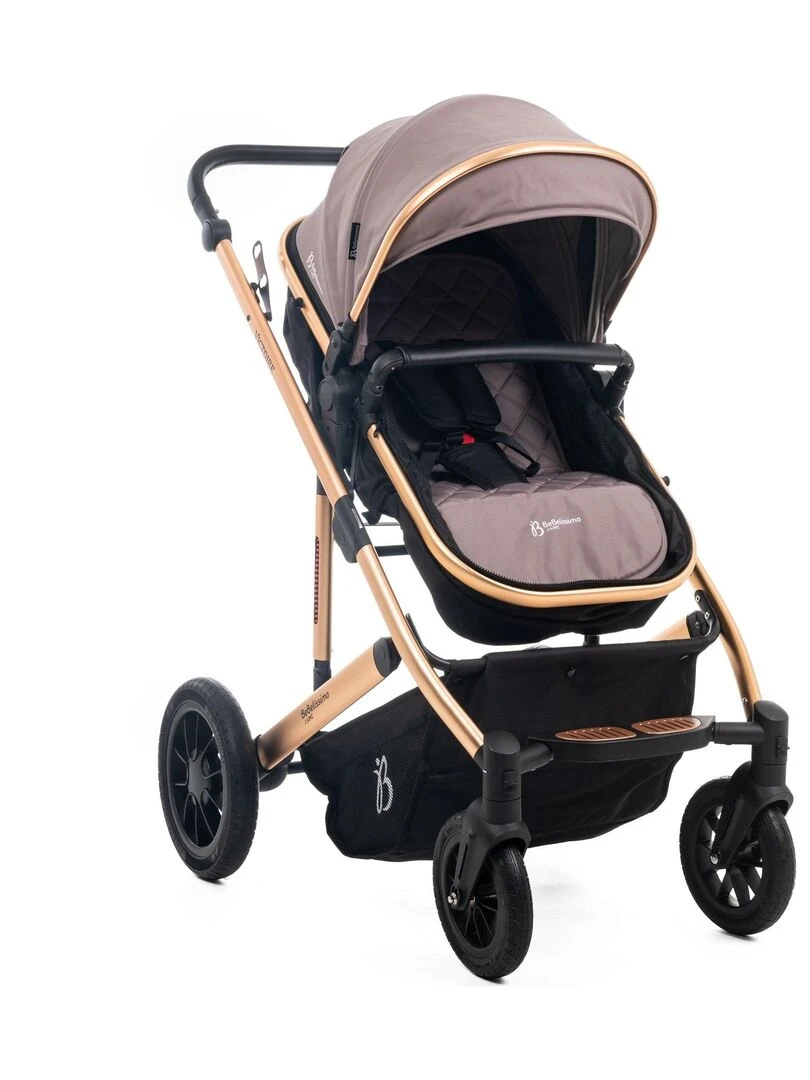 BEBELISSIMO   Poussette combinée trio 3 en 1   siège auto 0m   – max 22kg – Victoire I Size beige   Beige