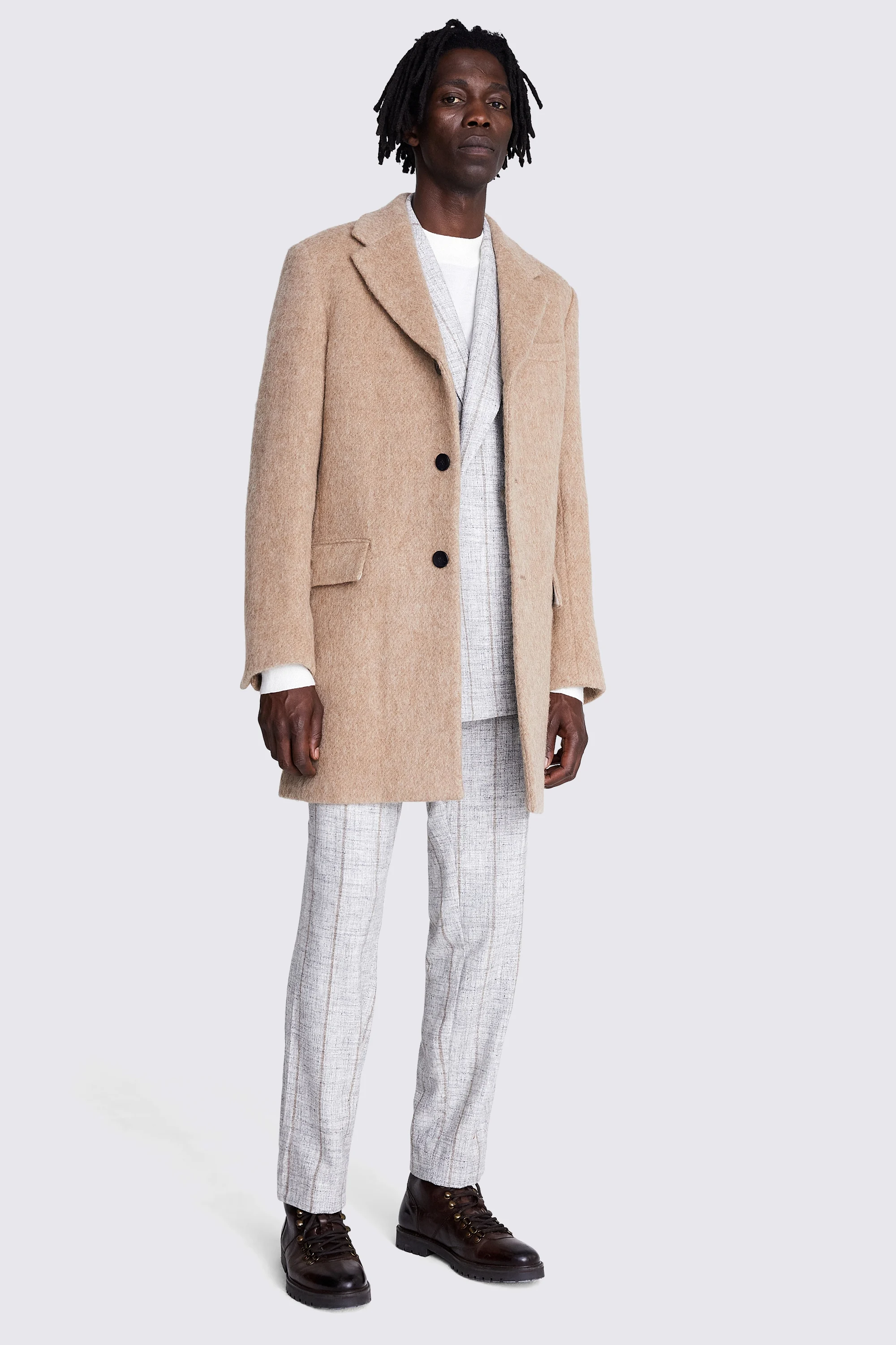 Camel Wool Cashmere Blend Overcoat   Buy Online at Moss