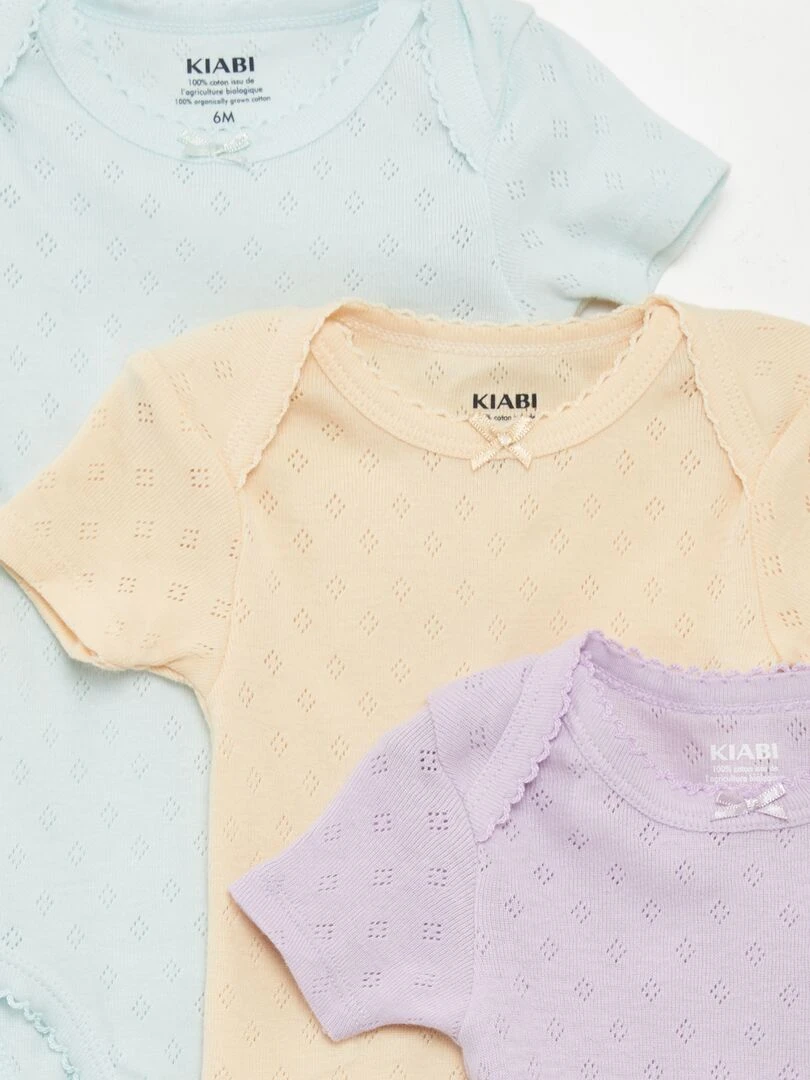 Lot de bodies en jerhsey   3 pièces   Violet