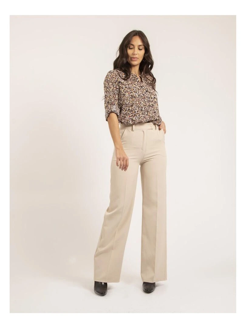Pantalon coupe droite EMELINE   Beige