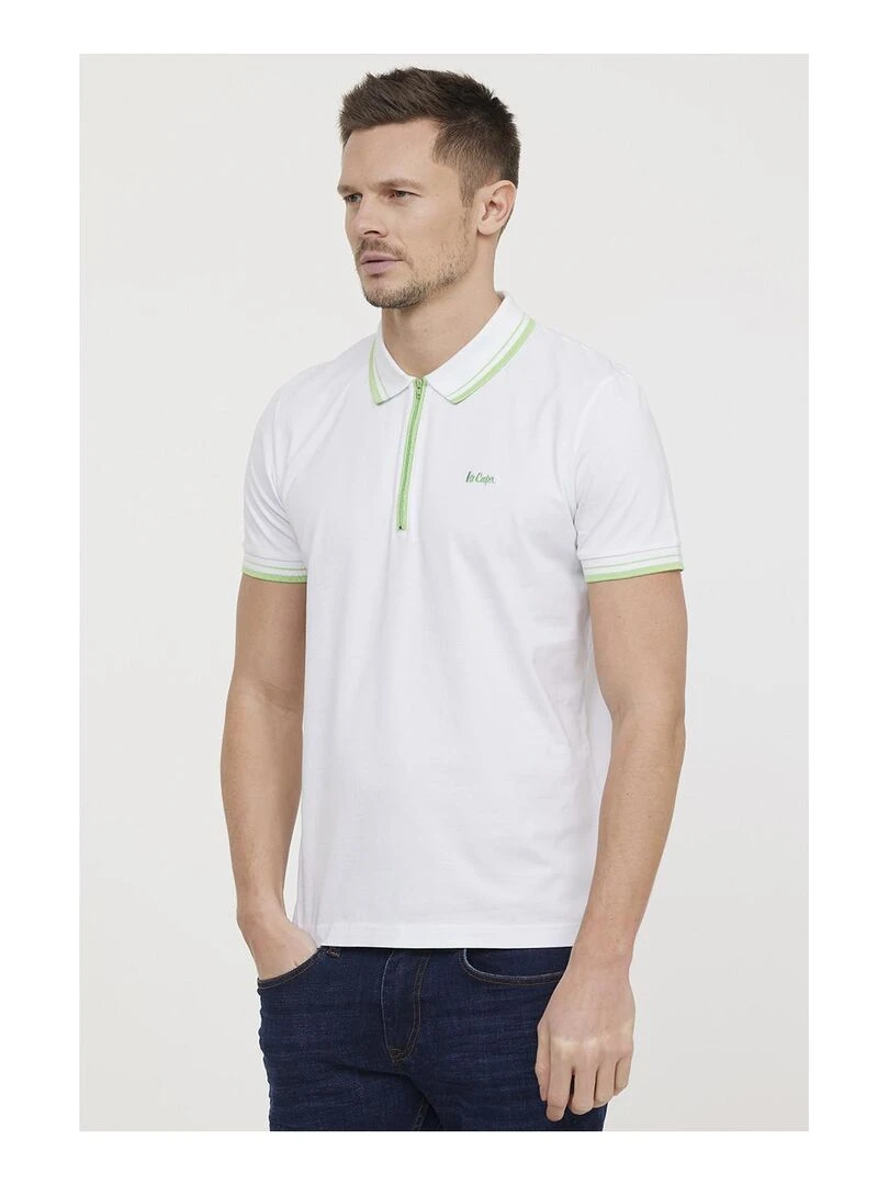Lee Cooper   Polo manches courtes coton regular BIRO   Blanc