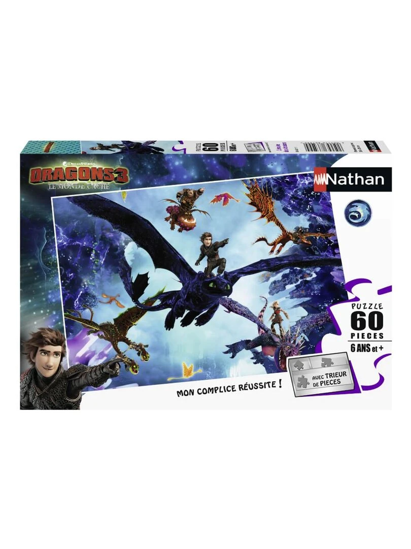 Puzzle 60 pièces : Dragons 3 : L'équipe des Dragons N/A