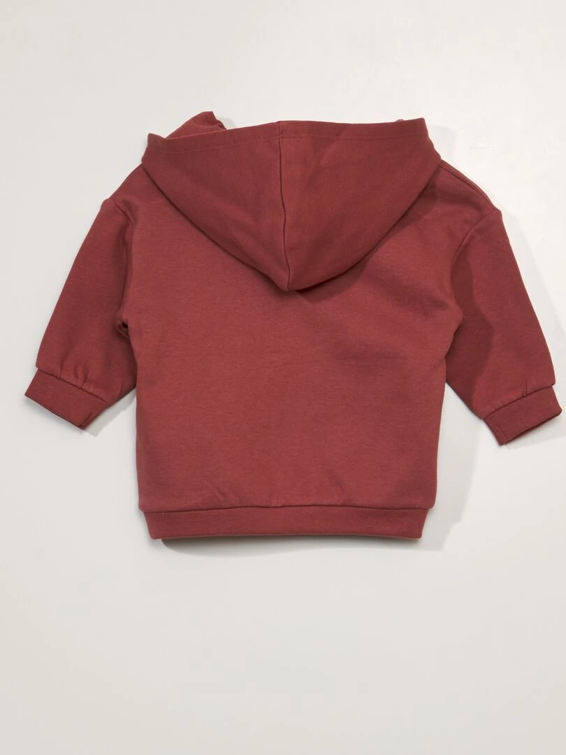 Robe sweat à capuche Rose