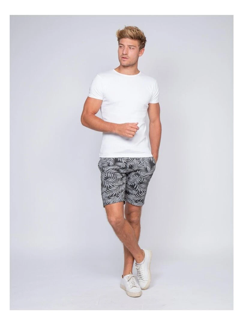 Bermuda molleton motifs BENDORF   Gris foncé