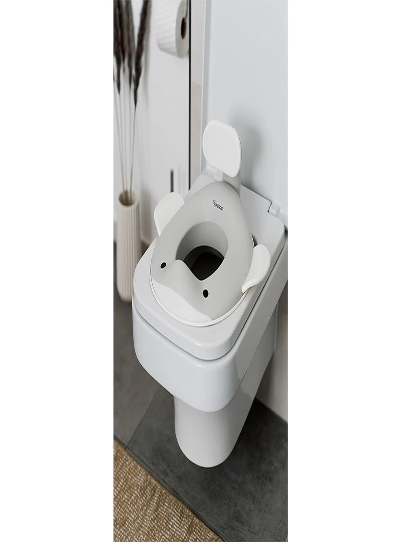 Réducteur de toilette baleine pour enfants   Gris clair