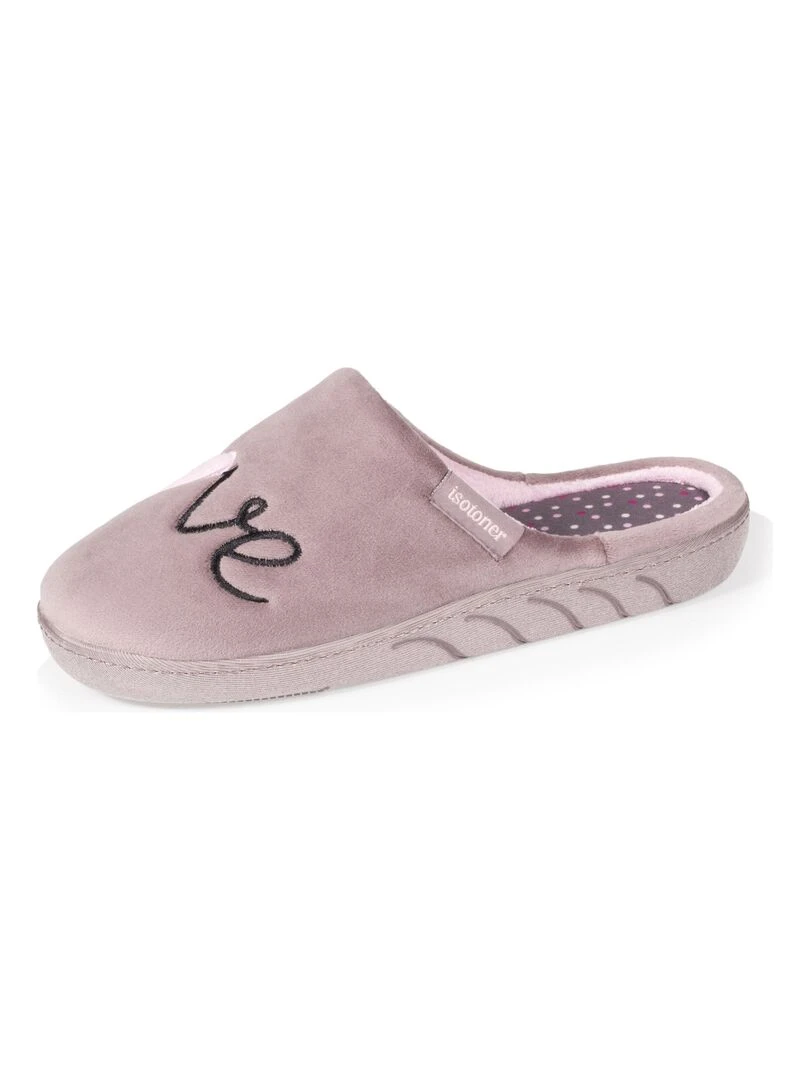 Chaussons mules Junior Love Taupe
