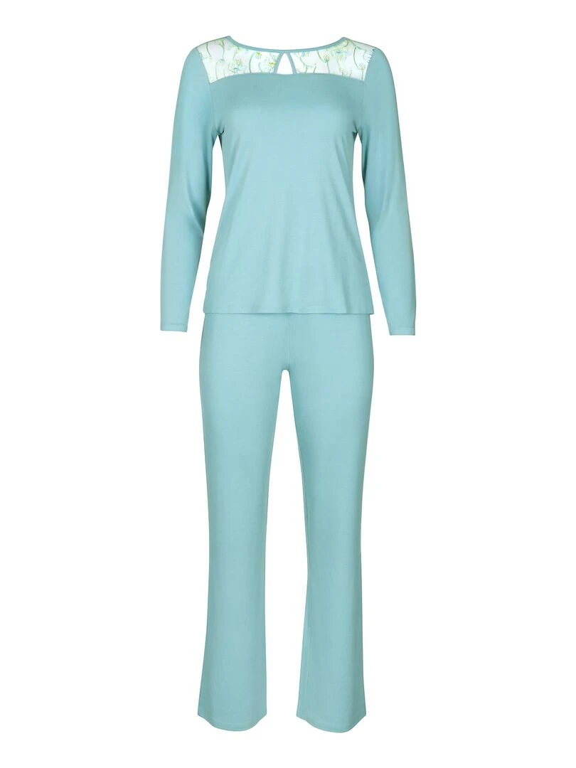 Pyjama pantalon top manches longues Liv   Bleu ciel