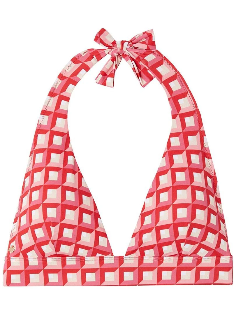 Haut de maillot de bain triangle IBIZA Camille Cerf & Pomm'Poire Rouge