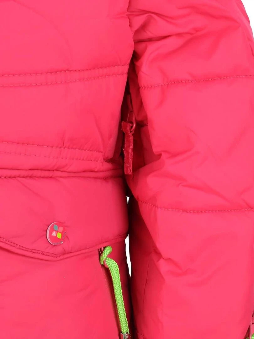 Doudoune de ski fille GANNECY   PEAK MOUNTAIN   Rose framboise