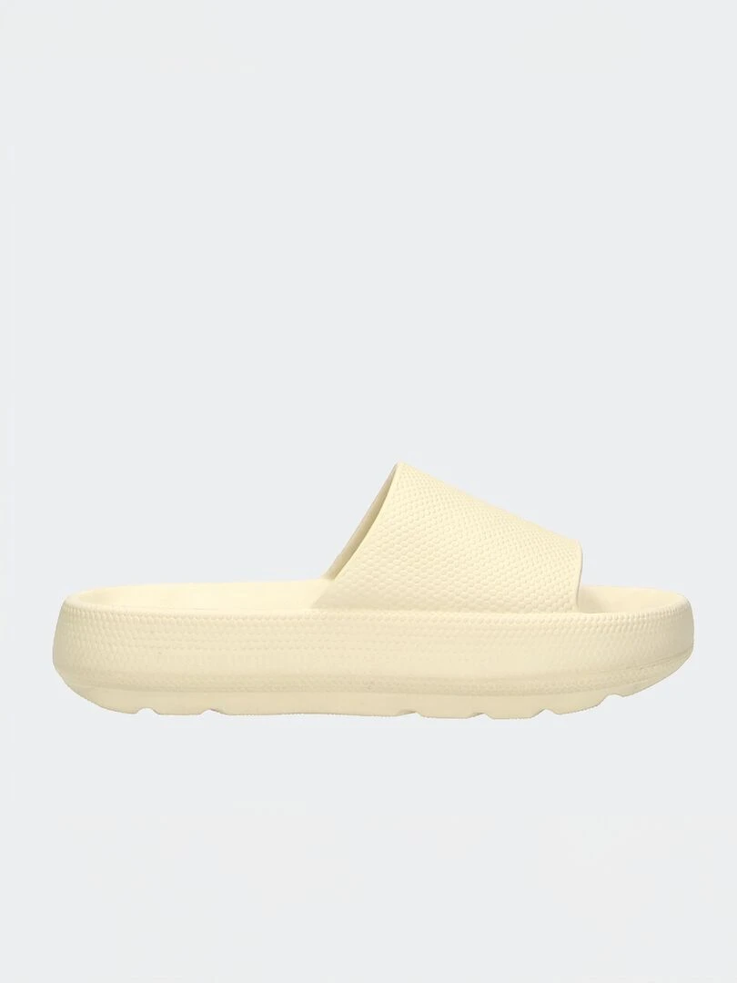 Mules semelles épaisses Beige