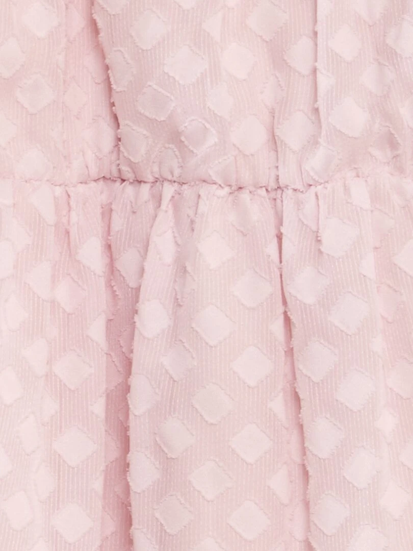 Robe en voile texturé   Rose