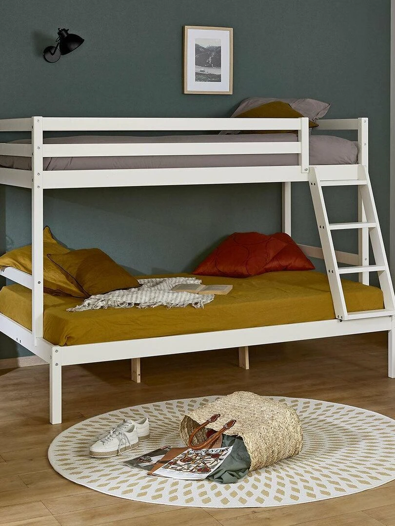 Pack lit superposé avec 2 matelas Julian   AKITEN RETAIL   Marron
