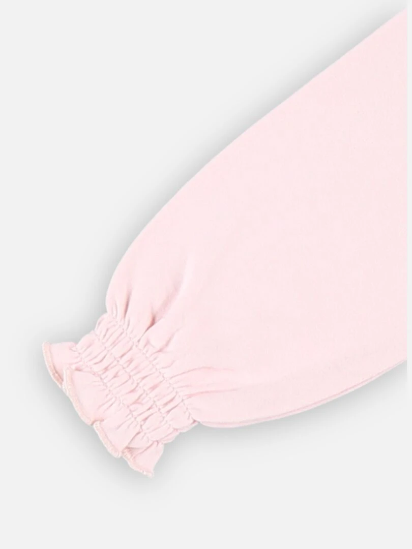 Blouse maille longues manches à volants  clair   Noukie's   Rose