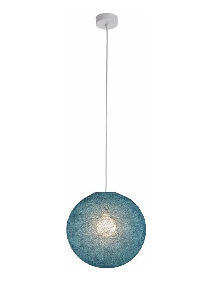 Suspension simple globe 31cm Bleu canard