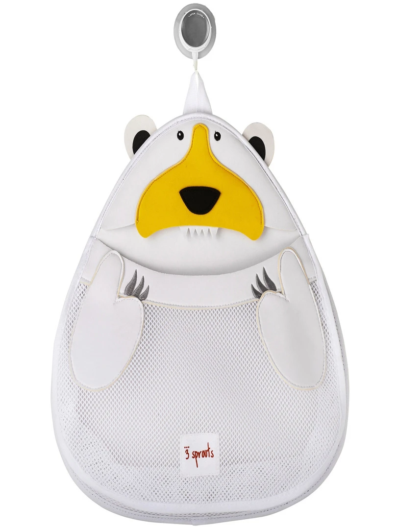 Filet de rangement jouets de bain Ours polaire Blanc
