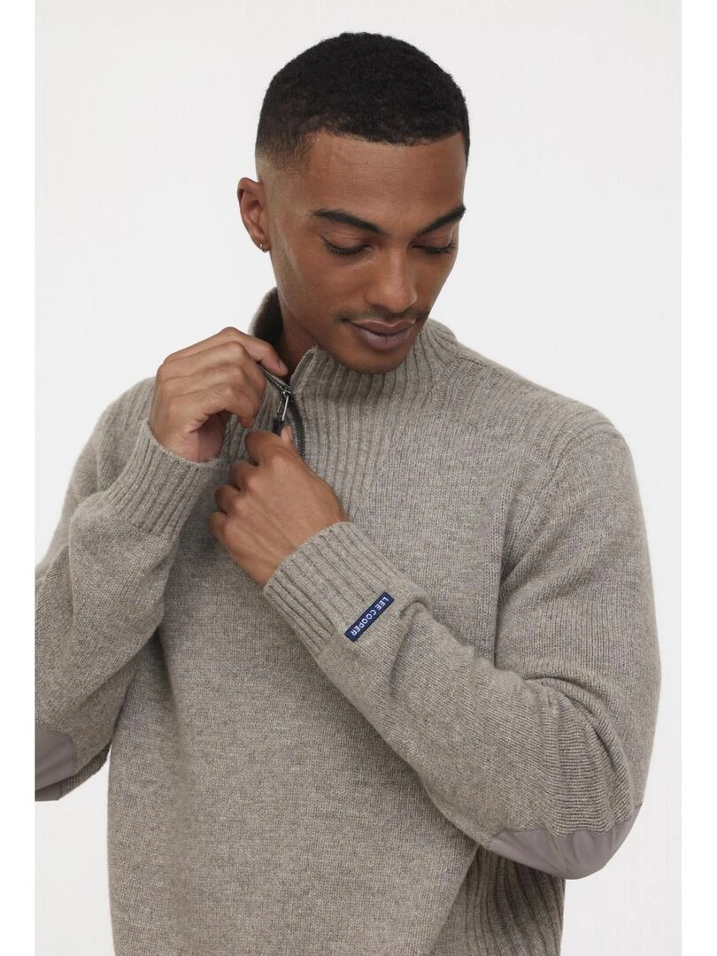 Lee Cooper   Pull manches longues polyester regular CHAR   Taupe