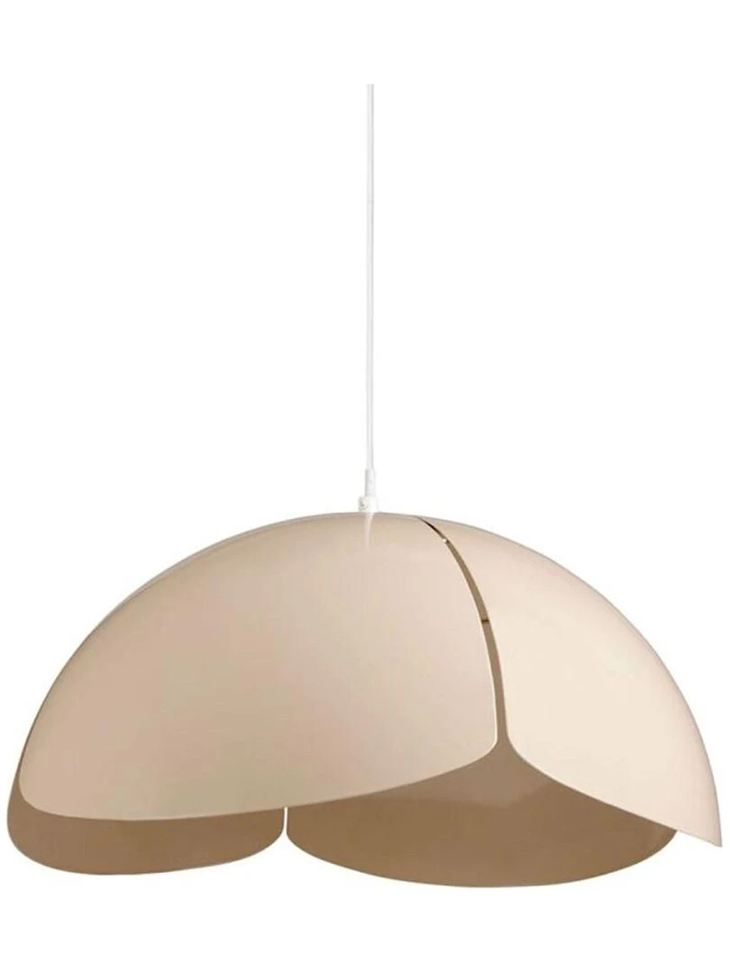Suspension métal Lys beige blanche Beige