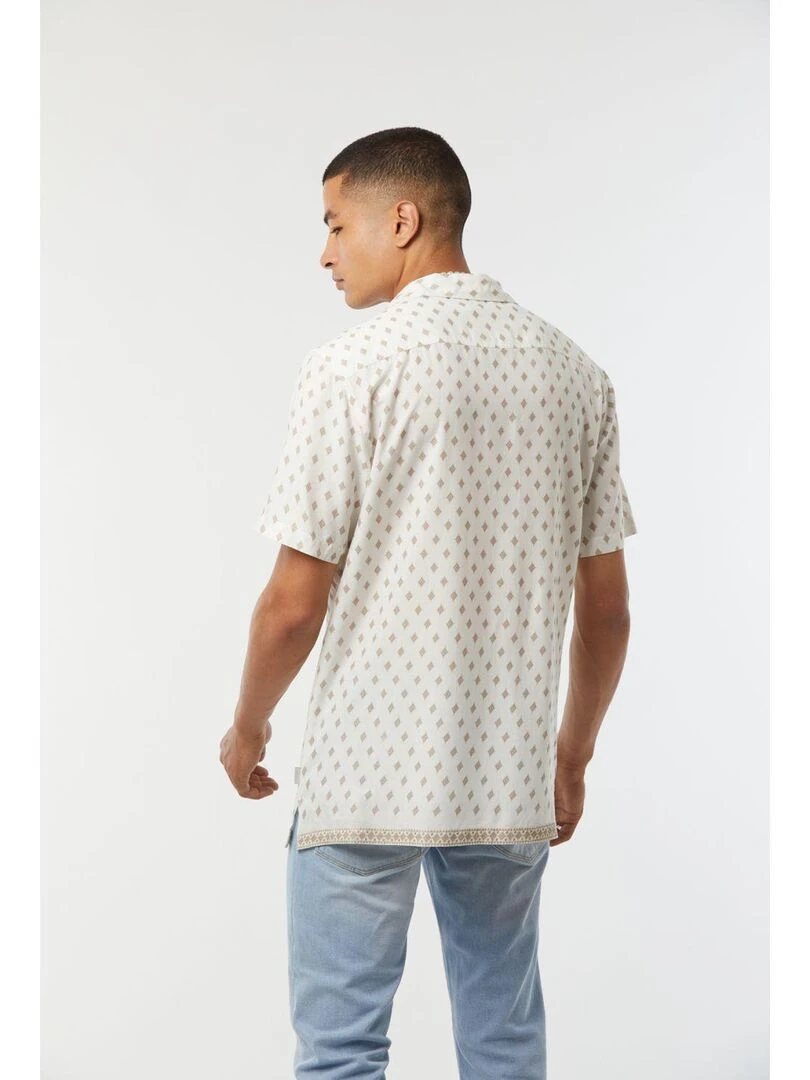 Lee Cooper   Chemise manches courtes viscose relax DARUS   Taupe