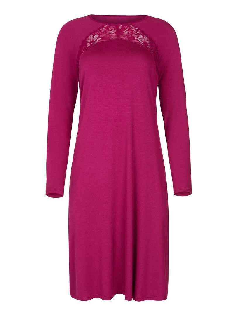 Chemise de nuit manches longues Karin   Violet