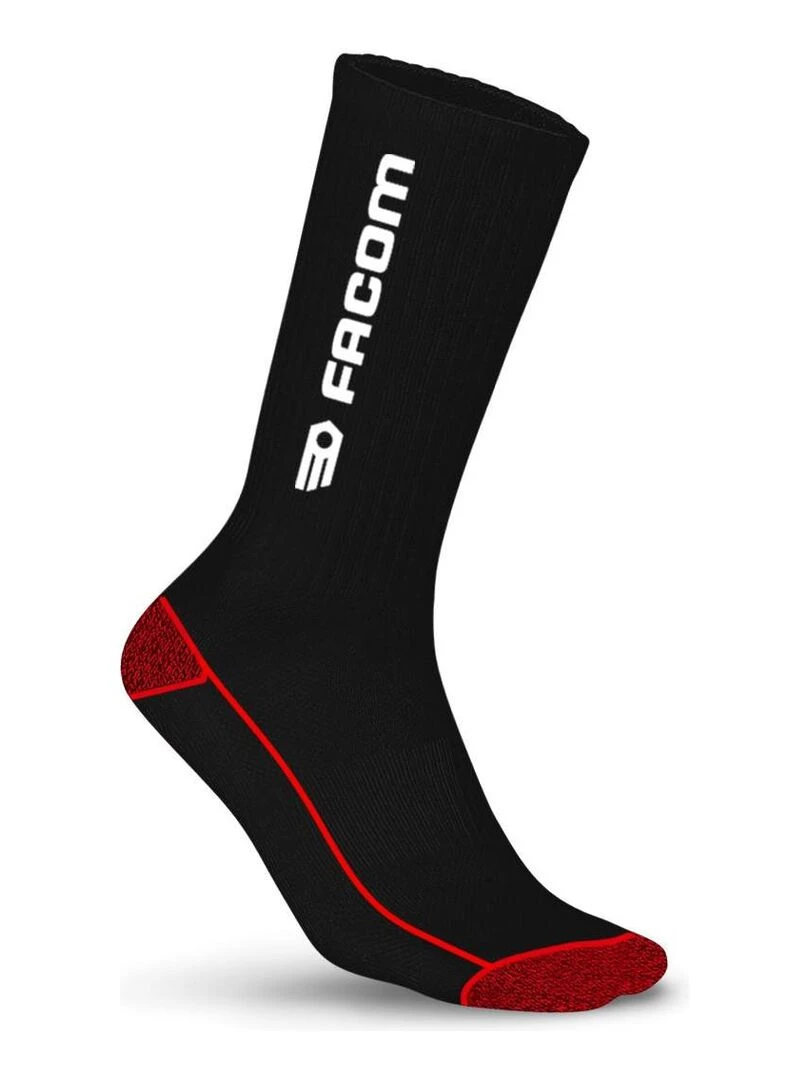 Lot de 4 paires de Chaussettes de travail Crew Saf Facom   Noir