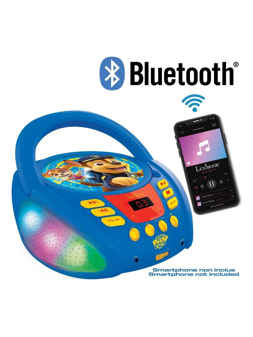 Lecteur Cd Bluetooth La Pat’ Patrouille Avec Effets Lumineux   N/A