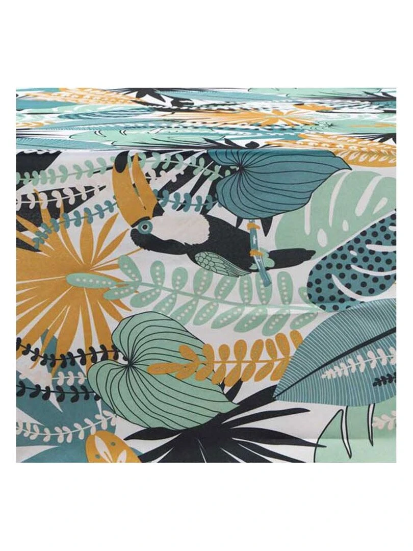 Nappe antitache rectangulaire 150x240 cm Brazilia menthe blanc   Blanc