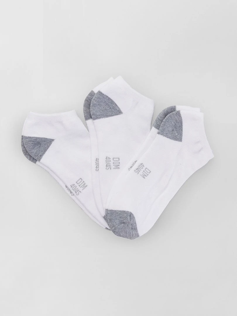 Lot de 3 paires de chaussettes courtes 'DIM' Blanc