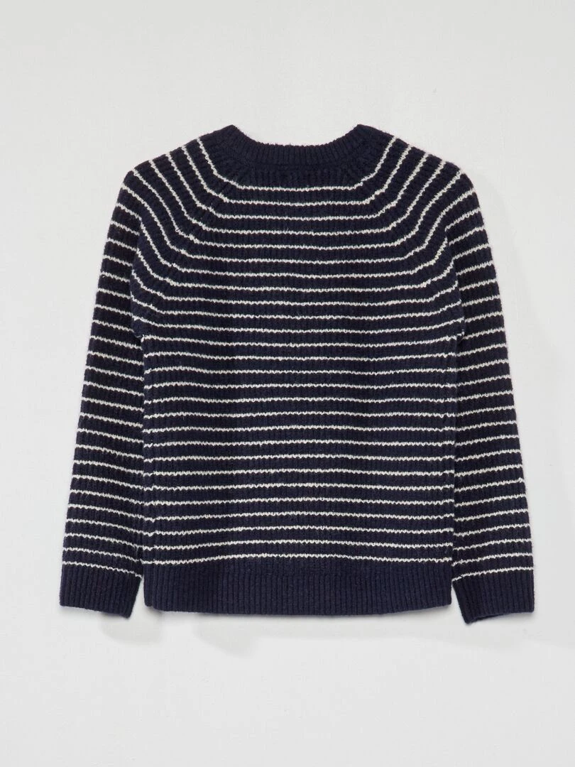 Pull en maille grosse jauge   So Easy   Marine