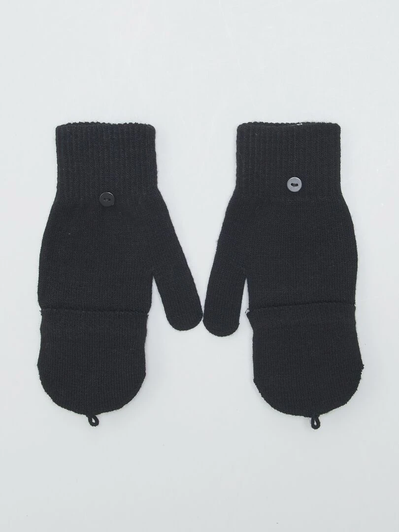 Paire de gants et mitaines noir