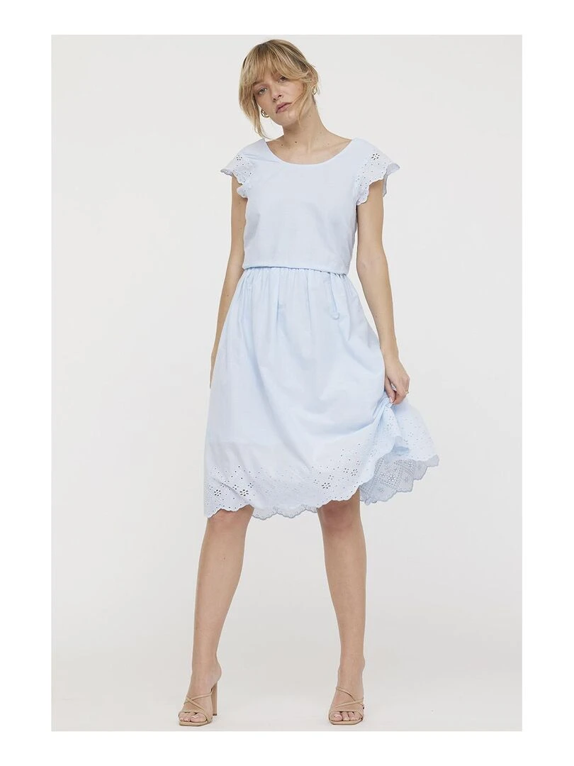 Lee Cooper Robe sans manches coton LYA Bleu gris