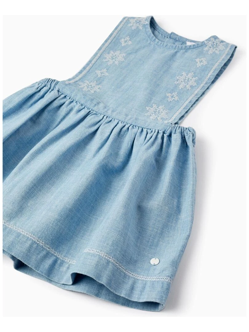 Jupe en Jean en Coton pour Bébé Fille manches courtes ATLANTIC COMPANY   Bleu