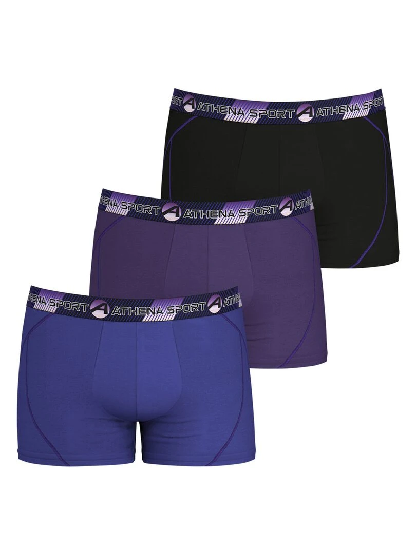 Lot de 3 boxers homme Training Violet