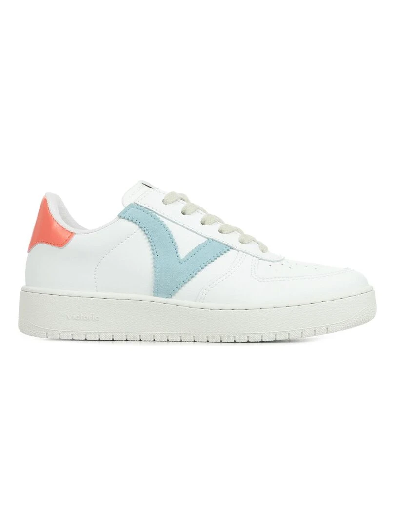 Baskets Victoria Madrid Blanc Bleu ciel