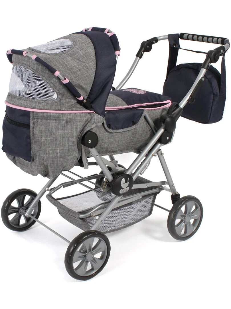 Poussette Road Star pour poupées  bleu foncé   gris   N/A