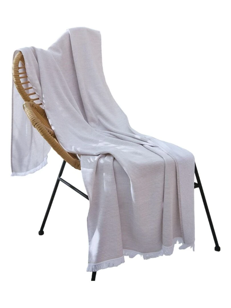 Fouta a franges Collection Nael Beige