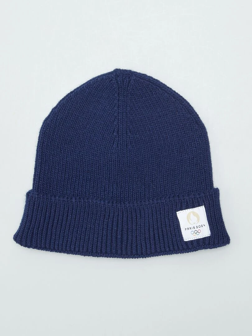Bonnet côtelé Paris 2024 Made in France Bleu