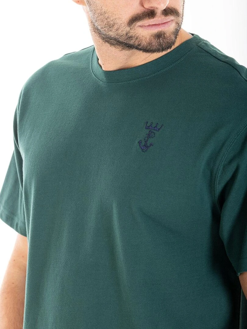 T shirt loose coton piqué CHASE 'Rica Lewis' Vert