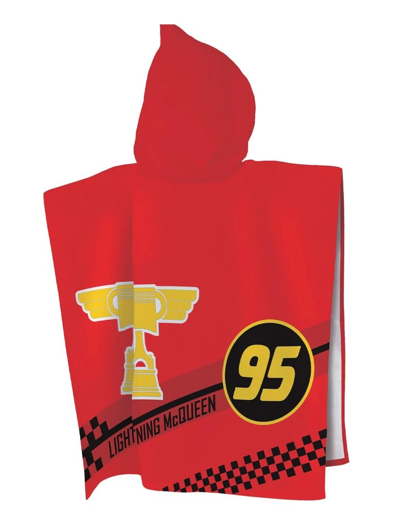 Cape de bain imprimée 100% coton DISNEY HOME CARS 95 Rouge