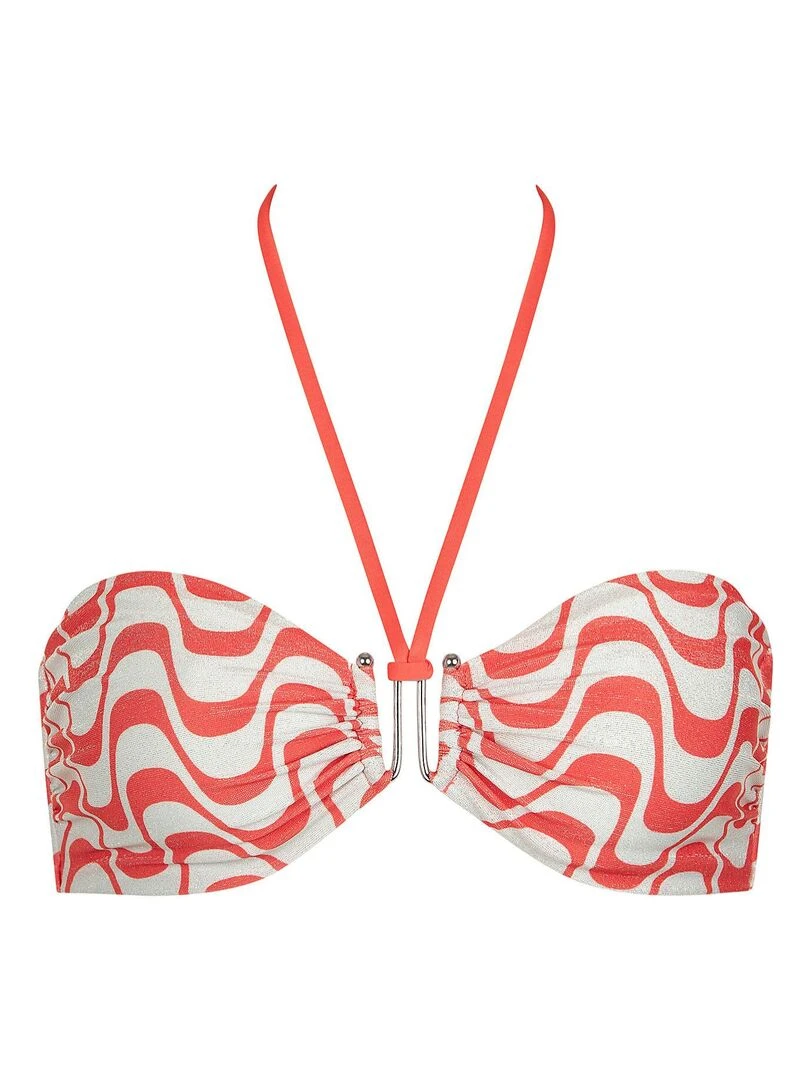 Haut maillot de bain bandeau sans armatures Iceland   Orange