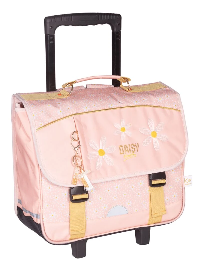 CARTABLE A ROULETTES 38 CM KIP DAISY Rose