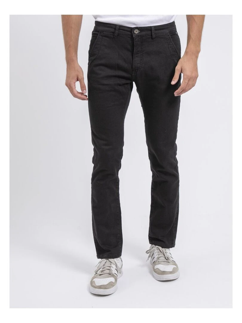 Pantalon chino coupe ajustée VALBACOL Noir