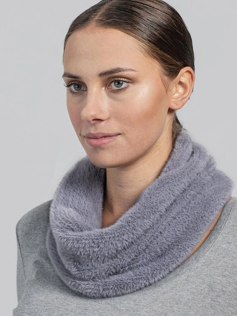 Snood Pilou Etama Fabriqué en Europe Gris