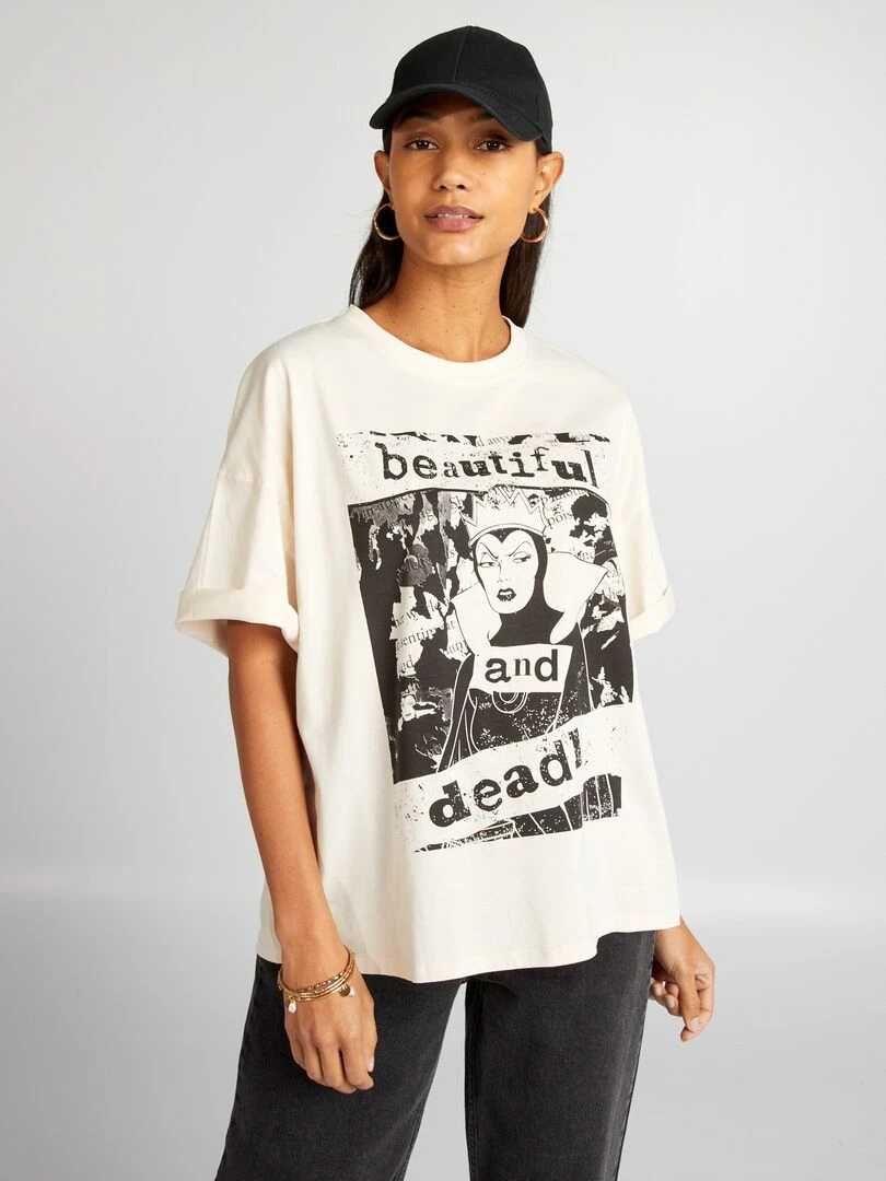 T shirt en jersey 'Blanche Neige' 'Disney'   Beige