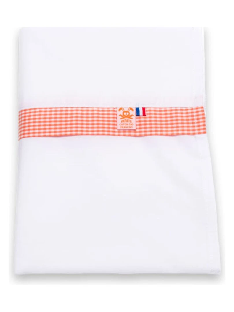 Draps Plat En Coton Bio Blanc Blanc