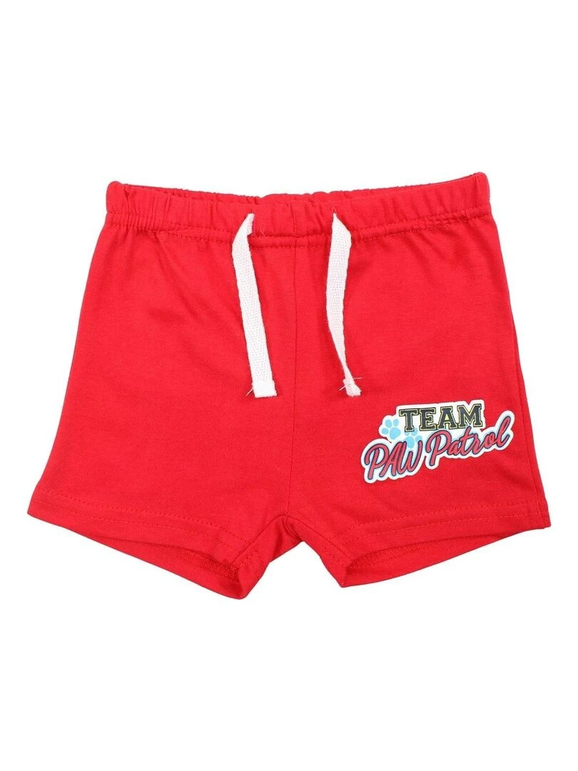 Paw Patrol   Ensemble T shirt short bébé garçon Imprimé La Pat' Patrouille   Rouge