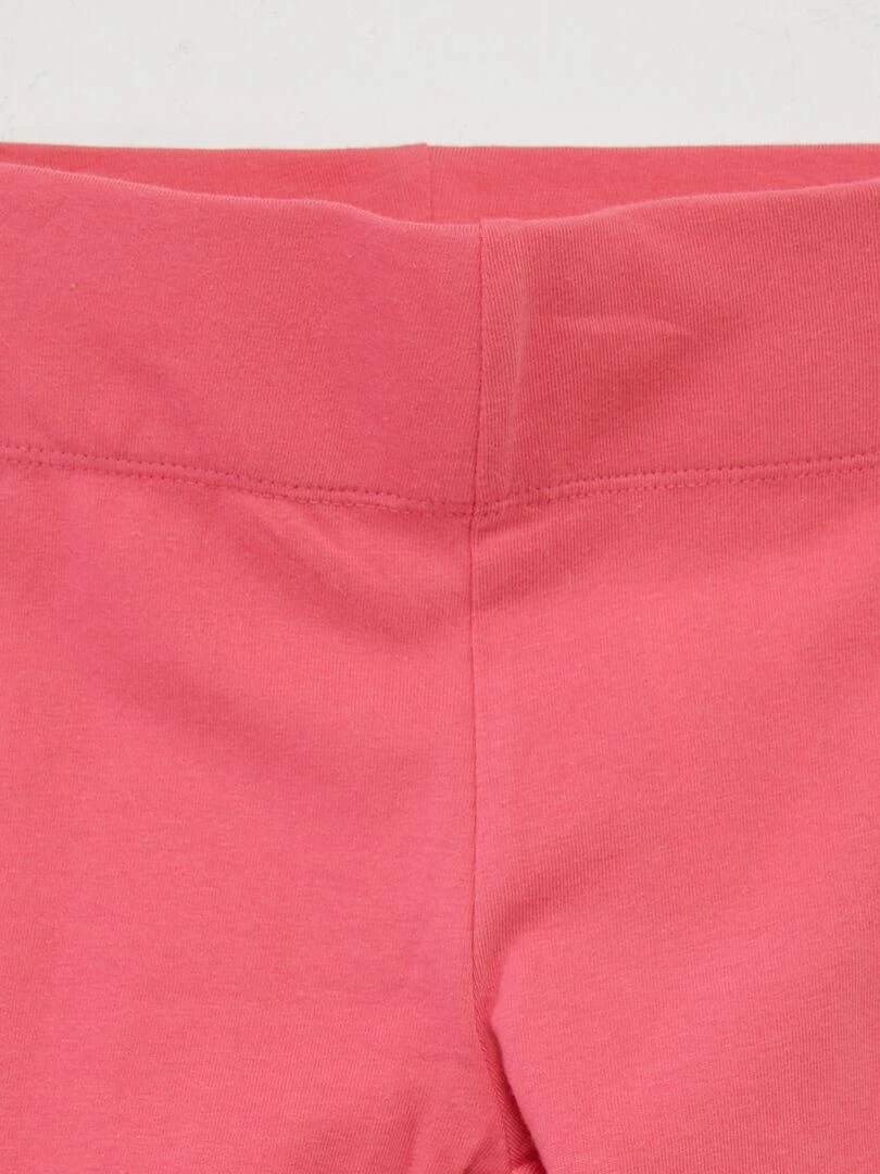 Short cycliste en coton stretch rose