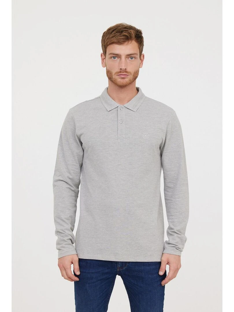 Lee Cooper Polo manches longues coton regular BAKO Gris chiné