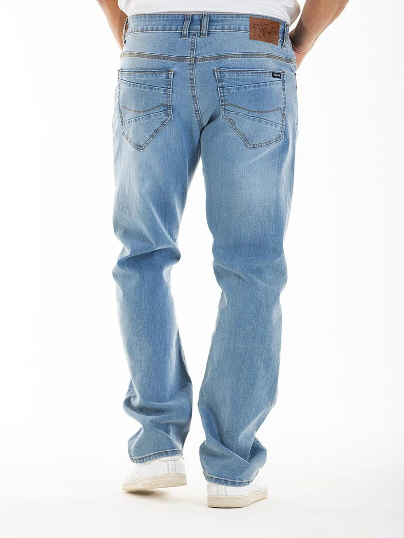 Jeans stretch RL70 Fibreflex® coupe droite tendance denim bleached CARLO 'Rica Lewis'   Bleu